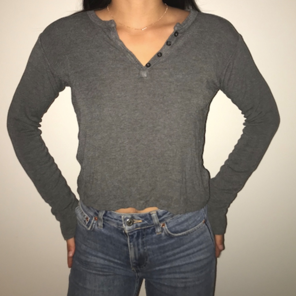 Brandy Melville Dark Grey Long Sleeve